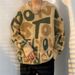 Pure Trendy Brand Personalized Letter Men's Pullover Jacquard American Retro Long Sleeve Knitted Sweater For Teenagers_viptrois.com