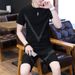Summer Suit Men's Trendy Brand Casual Sports Short-sleeved Shorts Men's Clothing Set With Handsome Youth Ice Silk Clothes_viptrois.com