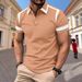 Men's Color Matching Casual Short Sleeved Polo Shirt Men's Sports Polo Shirt_viptrois.com