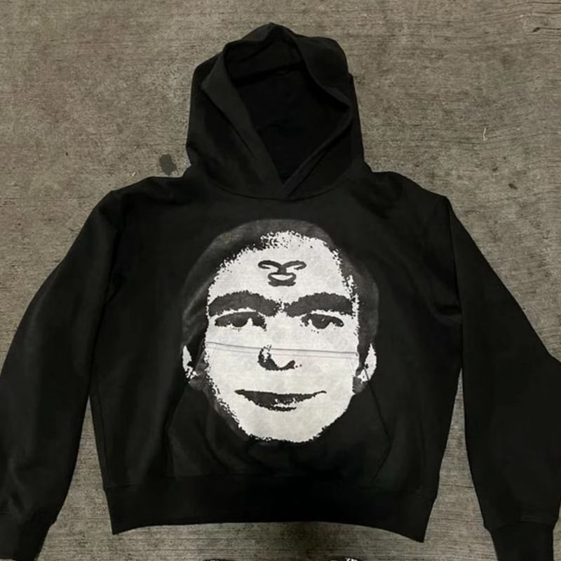 Men's Clothing Retro Street Harajuku Wholesale Autumn And Winter New Hooded Sweatshirt Pullover Pattern Printing Foreign Trade New Suit Trendy Brand_viptrois.com