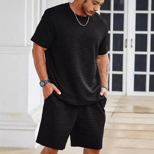Men's Clothing Men's Casual Suits Trendy Round Neck Loose Breathable Clothing Summer For Formal & Casual For Men_viptrois.com