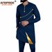Men's clothing African ethnic solid color men's casual jacket + pants_viptrois.com