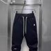 Men's Casual Jogger Pants With Large Pockets - Elastic Cuff Comfortable Polyester Trousers For Streetwear & Lounge_viptrois.com