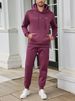 Men's Clothing Men's Knit Hoodie & Joggers Set - Printed Winter Casual Tracksuit_viptrois.com