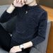 Chenier sweater men's autumn and winter new trend slim fit half high neck winter base knitted sweater trend long sleeved_viptrois.com