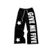 "Y2K Streetwear Couple's Hip-Hop Joggers – Adjustable Drawstring Print Sweatpants (Black/White, Sizes M-2XL)"_viptrois.com