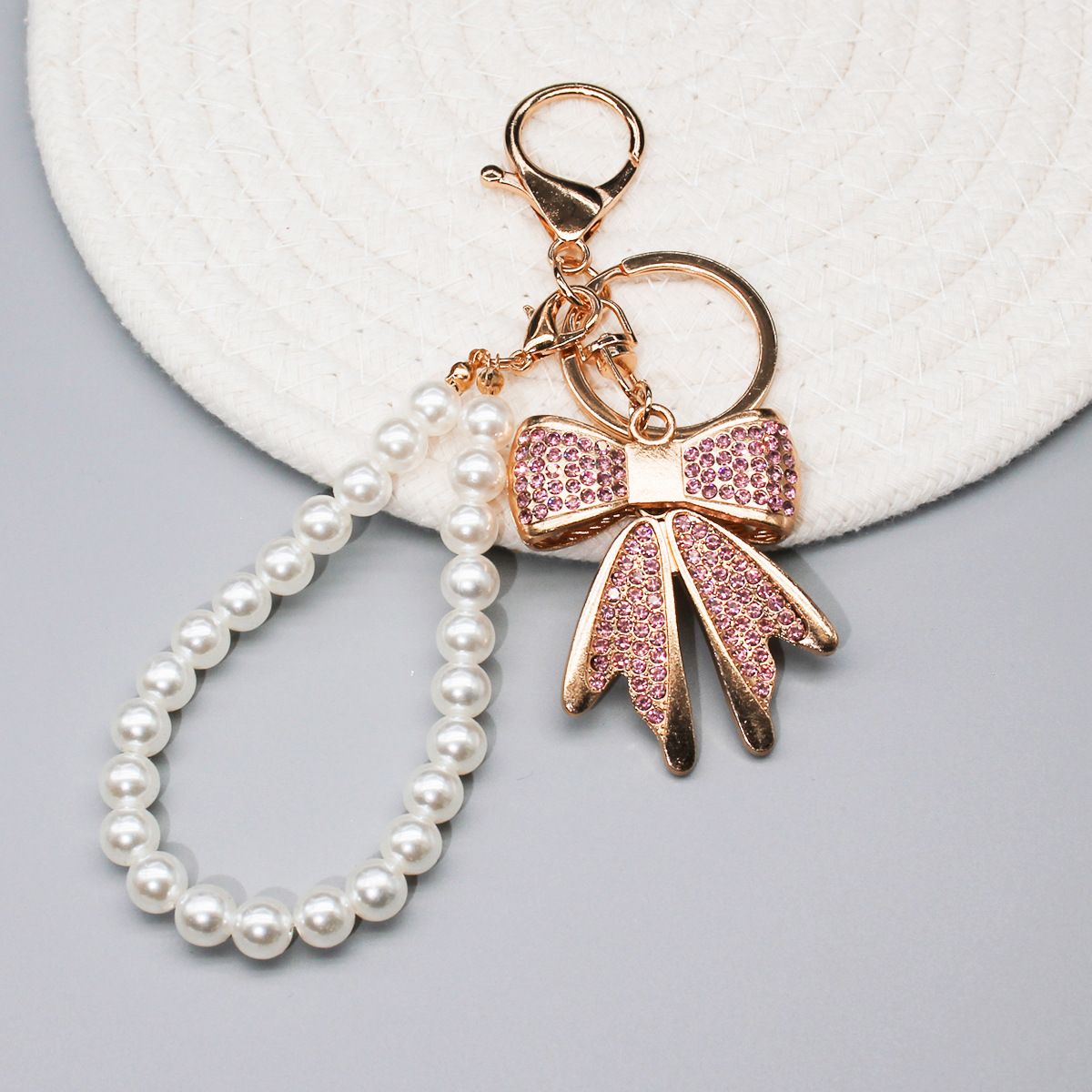 Diamond Bow Mobile Phone Chain Love Buckle Earphone Shell Decorative Pendant Jewelry Key Chain Pendant_viptrois.com