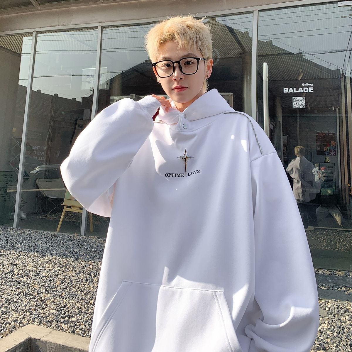 Retro Hooded Sweatshirt For Men And Women, High Street Niche Design, Couple's Top_viptrois.com