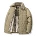 Turned Collar Removable Hat Men's Thickened Cotton-padded Clothes Business Casual Warm_viptrois.com