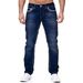 Men's Clothing Slim Double Line Jeans Gold Classic Tricolor Jeans New_viptrois.com