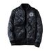 Men's Reversible MA1 Bomber Jacket - Military Green/Black/Navy - Slim Fit Zip-Up Aviator Coat With Side Pockets_viptrois.com