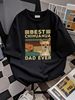 Best Chihuahua Dad Ever Funny Animal Lover Gift Retro Men's Short Sleeve T Shirt Versatile Stylish Slightly Graphic Top For Everyday Wear_viptrois.com