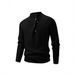 Men's Casual Knit Sweater - Loose Fit Button Front Pullover For Autumn Winter (White, Gray, Black, Burgundy, Khaki, Brown)_viptrois.com