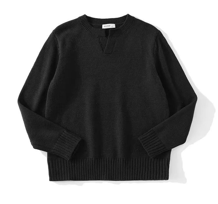 1 2024 New Style Mature Autumn Winter Versatile Knitted Sweater High-End Casual Round Neck Long Sleeve Textured Slim Fit_viptrois.com