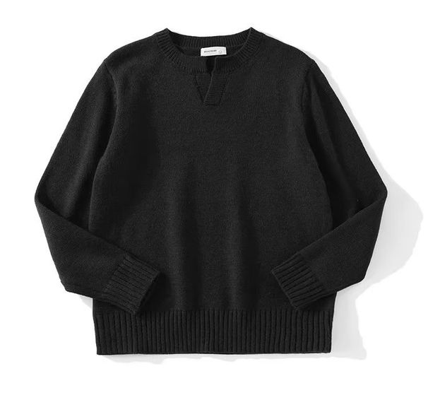 1 2024 New Style Mature Autumn Winter Versatile Knitted Sweater High-End Casual Round Neck Long Sleeve Textured Slim Fit_viptrois.com