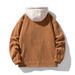 Corduroy Baseball Autumn And Winter Loose Fit With Thick Velvet Casual Collar Jacket, Men's Clothing_viptrois.com