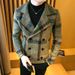 Loom Loom Men's Trench Autumn Winter Thickened Short Coat Trendy Youth Korean Version Slim Double-Breasted Woolen Overcoat_viptrois.com