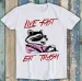Live Fast Eat Trash Racoon Meme Funny Gift Tee T Shirt Mens Womens Tees Top 1866_viptrois.com