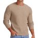 Minimalist Crewneck Sweater – Solid Color Casual Knit Pullover For Men (8 Colors, S-XXXL)_viptrois.com