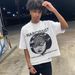 "Men's Y2K Dark Punk Streetwear Graphic Print Cotton T-Shirt - Oversized Fit, Soft & Breathable, Hip-Hop Fashion For Teens & Young Adults"_viptrois.com