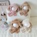 Kids' scarves baby winter cross scarf one hat baby new warm anti-freeze solid color small ears_viptrois.com