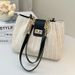 Women's Woven Tote Bag - Large Straw Shoulder Bag For Beach & Vacation_viptrois.com