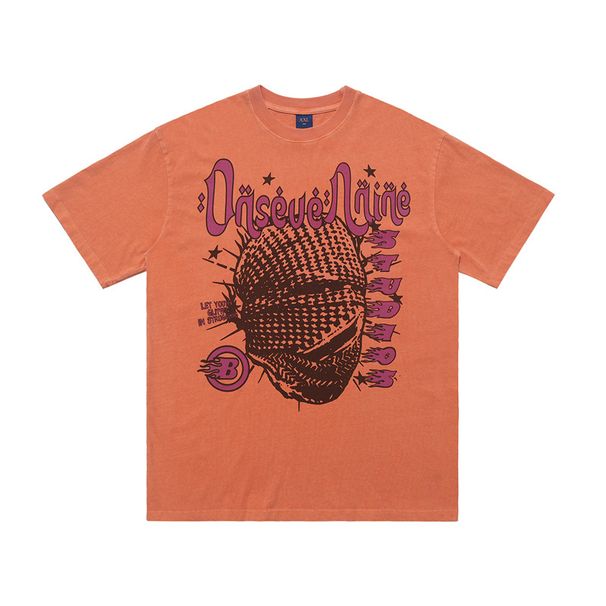 Summer New American Style Trendy Abstract Print Loose Cotton Short Sleeve T-Shirt Unisex Ins Trend_viptrois.com
