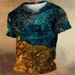 Nautical Pattern T-Shirt For Men Vintage Compass 3D Printed Tees Summer Casual Round Neck Tops Short Sleeve Loose Tee Shirts_viptrois.com