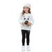 Mother & Kids INS Girls Girls Retro Cat Print Round Neck Sweatshirt Trousers Casual Stylish Children's Suit_viptrois.com