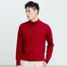 1 Autumn Winter Half Turtleneck For Men Loose Fit Versatile Fleece Lined Thickened Men's White Base Layer Mid-Neck Knitted_viptrois.com