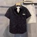 Men's Clothing Printed Ink Splashed Ice Silk Beach Short Sleeved Shirt Men's Summer Thin Loose Half Sleeved Shirt Jacket_viptrois.com