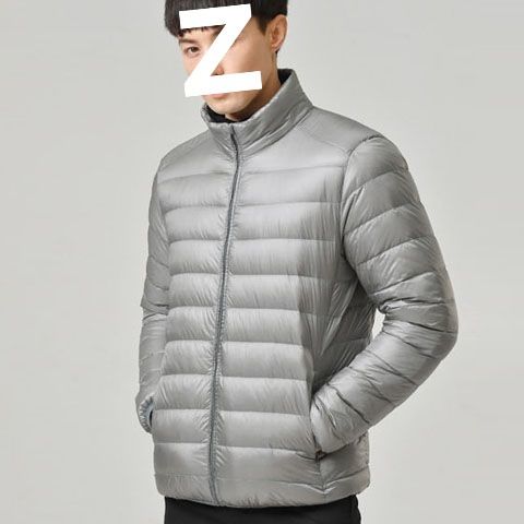 Korean-Style Slim Fit Men's Lightweight Down Jacket – 550FP 100% White Duck Feather Hooded Coat, Machine-Washable & Windproof, Streetwear Essential_viptrois.com