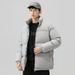 Pure Trendy High-End Down For Men 2025 New Winter Lightweight Warm Coat Stand Collar Solid Color Versatile Puffer Jacket_viptrois.com