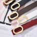 New Simple Versatile Oval Men Fashion Alloy Buckle Women's Belt Ins Style For Dresses And Jeans_viptrois.com