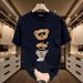 Men's Clothing Printing Loose Casual Heavy Cotton Short Sleeved T Shirt Young Men And Women All Match Tops_viptrois.com