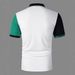 Men's Clothing Polo Shirt Contrast Color Printing Men's Short Sleeved Casual Tight Lapel Shirt_viptrois.com