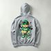 Trendy Sunglasses Bear Print Hoodie, Unisex American Style Fleece Zip Up Sweatshirt_viptrois.com