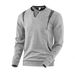 Men's Sweatshirt Contrast Color Pullover Sweater Independent Station Hot Selling V Neck Top Trend_viptrois.com