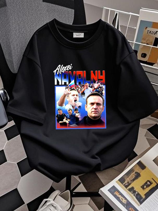 ALEXEI NAVALNY Homage T Shirt Free With Russian Politics Theme Activist Protest Top For Everyday Wear Graphic Unisex Fashion Homme Streetwear_viptrois.com
