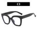 Women's Eyeglasses Color Matching Cat Eye Simple Flat Glasses Anti Blue Light New Personality Glasses Frame Plain Versatile Glasses Frame_viptrois.com