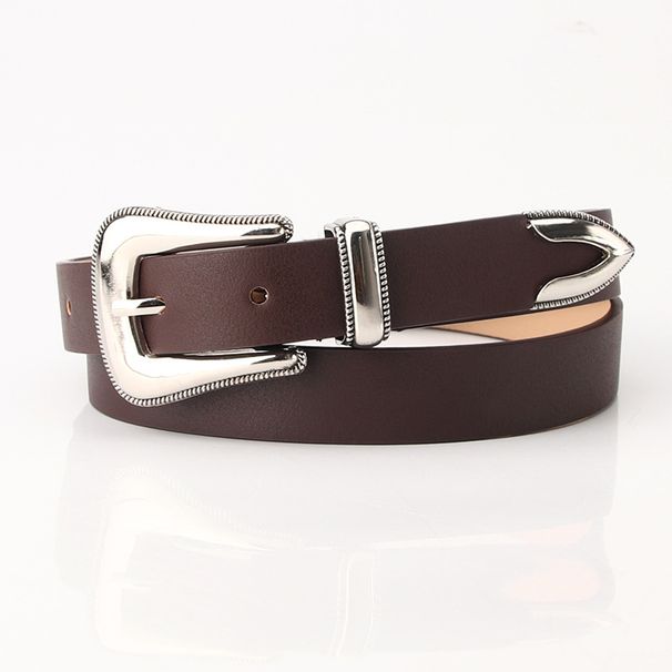 women's belt retro three-piece set with carved buckles, versatile dress, decorative PU belt with jacket factory_viptrois.com