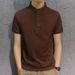 boy Source Manufacturer Turn-down Collar Polo Shirt Summer Solid Color Short Sleeve Loose Casual Business Trendy T-shirt_viptrois.com