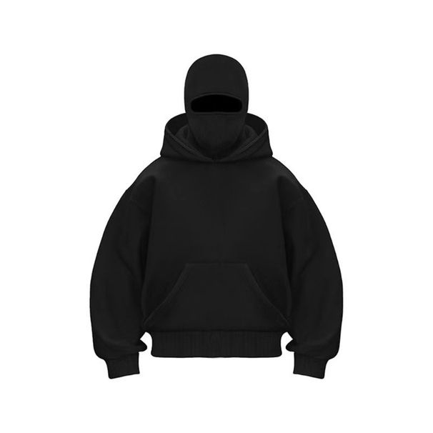 Men's Clothing Ins New Hooded Sweater Jacket Men And Women Masked Double Hood Pullover Sweater_viptrois.com