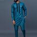 Men's Clothing Wedding Suit 2 Piece Pants Suit Solid Color Round Neck Long Sleeve Festive Style_viptrois.com