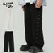 Savage Base, American Retro Rivet Drawstring Casual Sweatpants Autumn Loose Casual Versatile Sports Straight Pants_viptrois.com