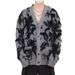 2026 New Retro V-Neck Mink Fur Jacket Trendy Brand European And American Street Style Men's High-End Sweater_viptrois.com