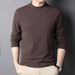 Half High Long Sleeve Mid Collar Thermal Korean Style Men's Casual Inner Layer Base Shirt Trendy T-Shirt_viptrois.com