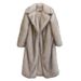 Men's Clothing Barbican Men's Fur Coat Winter Warm Fashion Fur Imitation Mink Fur Coat Long Large Fur Collar_viptrois.com
