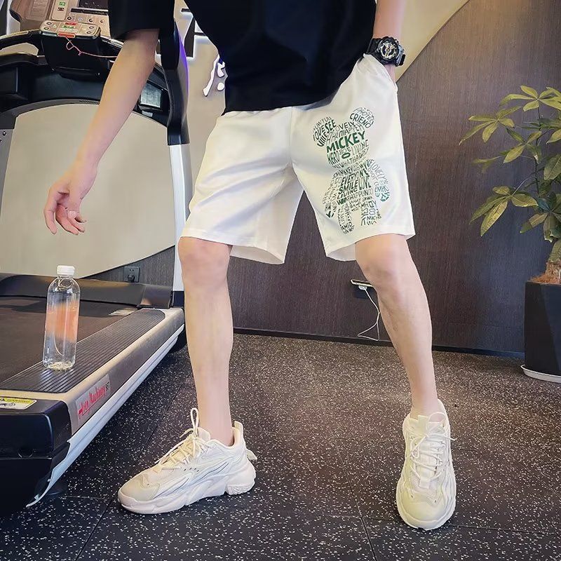 Men's Clothing Ice Silk Shorts Men's Outer Wear Summer Thintrendy Straight Loose Versatile Five Point Casual Sports Pants Trendy Brand_viptrois.com