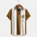 Men's Clothing Summer New Men's Coconut Tree Print Hawaiian Short Sleeved Shirt Casual Large Size Cardigan Lapel Beach Shirt_viptrois.com